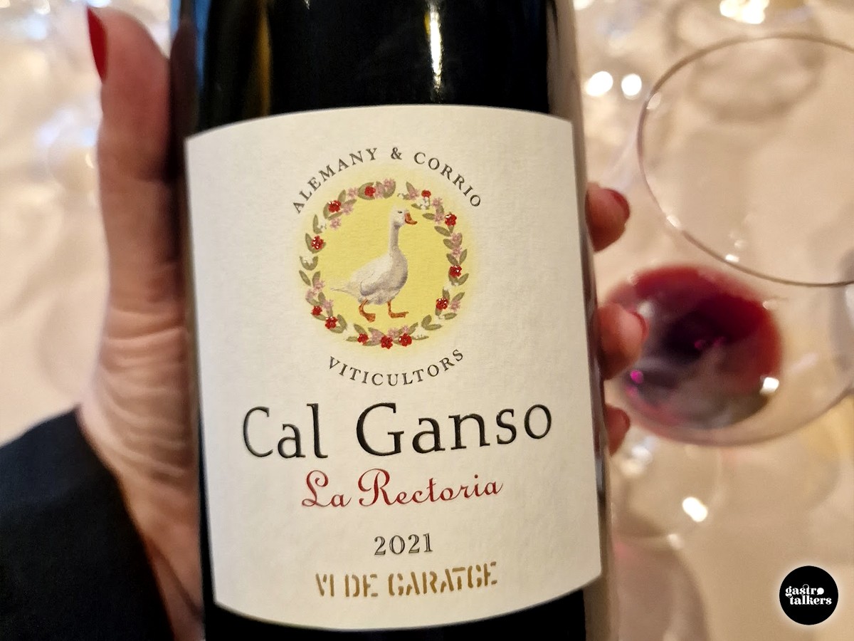 Etiqueta del vi de garatge Cal Ganso.